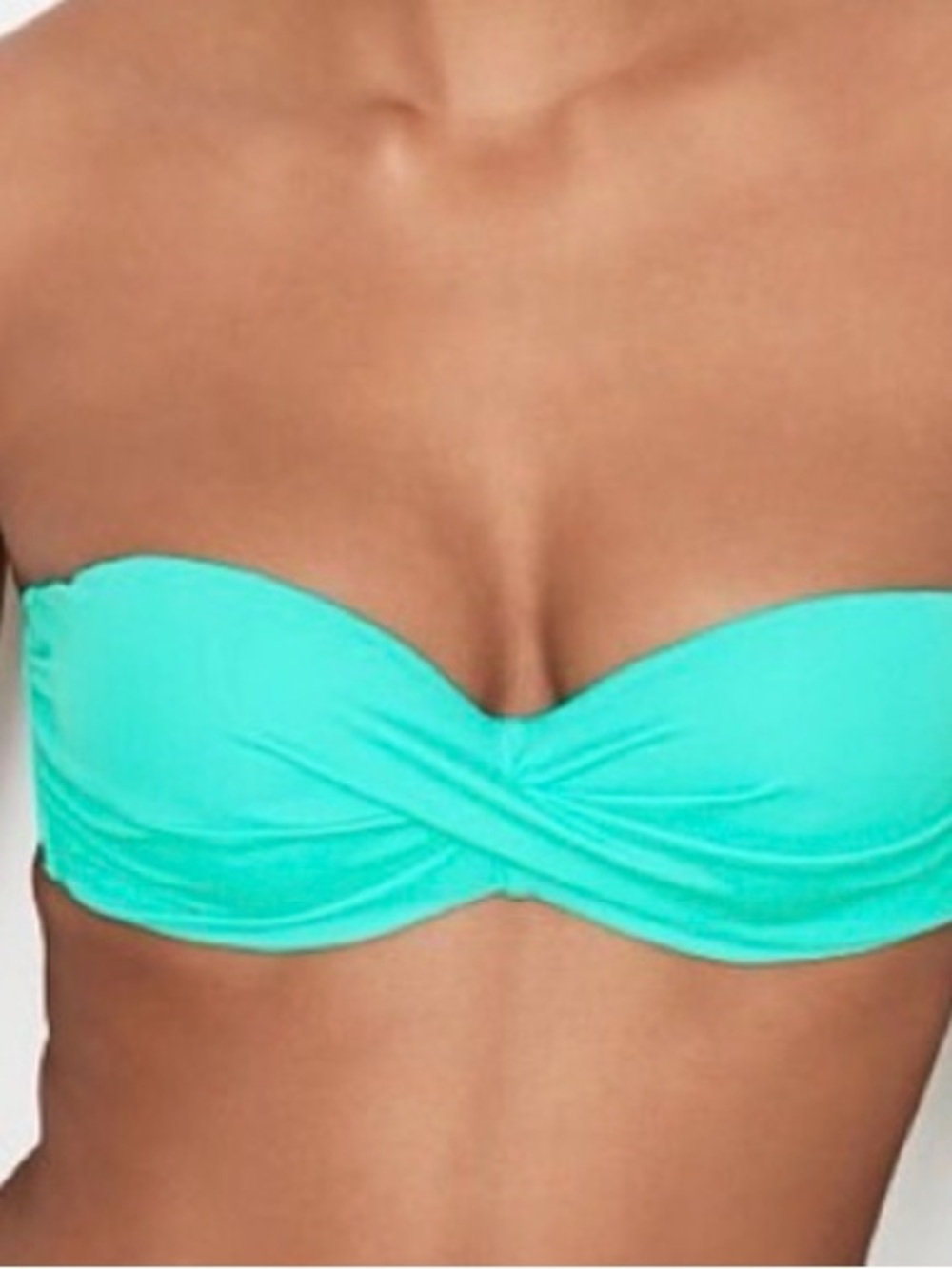 Victoria's Secret Twist Bandeau Bikini Top in Aqua Teal